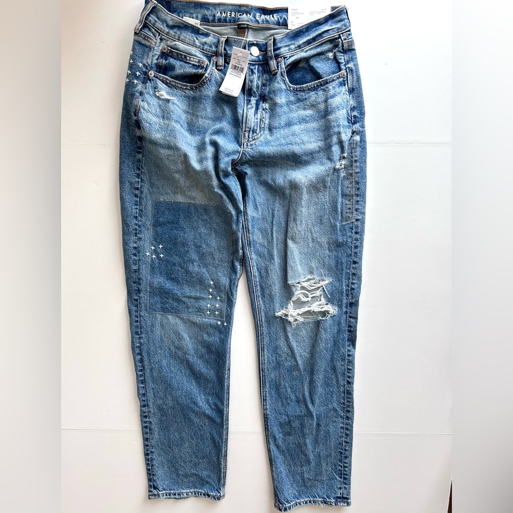🍒(A460) NWT American Eagle 90’s Straight Jeans. Size: 6 - Picture 2 of 15
